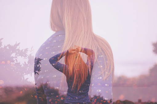 微信意境伤感双重曝光摄影意境图片