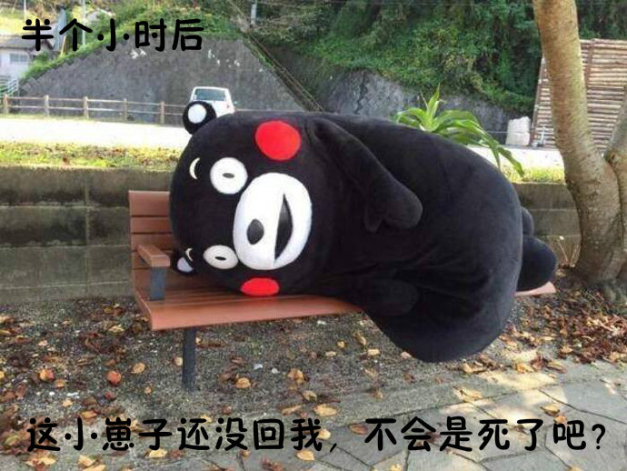 心塞！当和暗恋的人聊天时  熊本熊微信搞笑表情包