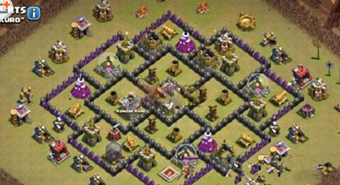 微信部落冲突6月8本最新通关阵型推荐