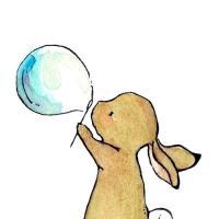 微信手绘水染画卡通头像 不留给我一丝机会