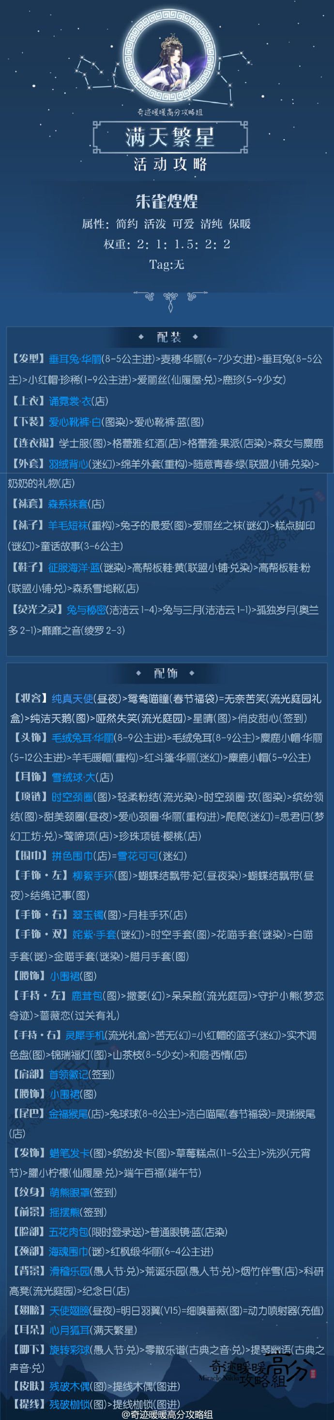 微信奇迹暖暖轻轻松松搭配朱雀煌煌攻略