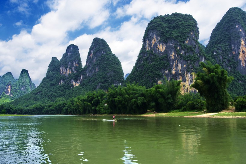 桂林漓江风景微信高清图片 山水甲天下！