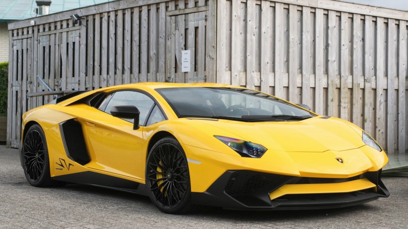 兰博基尼lp750-4 sv黄色跑车微信高清图片