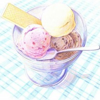 微信手绘食物彩铅头像高清 山高自有可行路