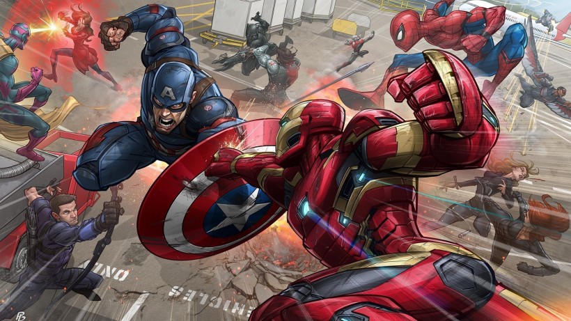 手绘《美国队长》动漫微信图片