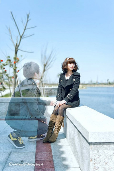 伤感故事情侣图片 泛黄的岁月带着青涩的光晕