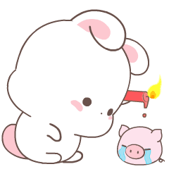 萌萌哒的欢乐兔表情包