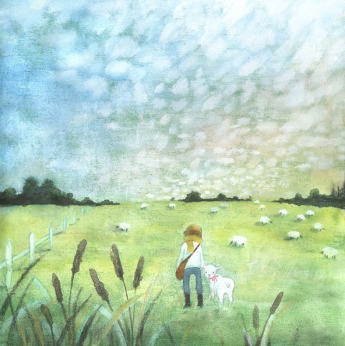 有关旅行的唯美插画卡通 我看着它们的笑脸，自己也被快乐融化