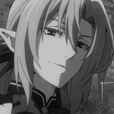 微信黑白丧系二次元男生头像