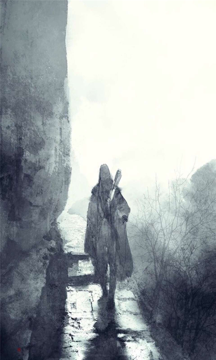 微信唯美古风插画聊天背景