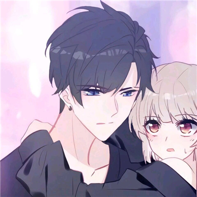 简洁二次元情侣微信头像