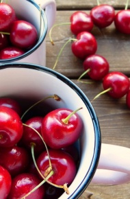 鲜艳欲滴的樱桃微信唯美摄影图片