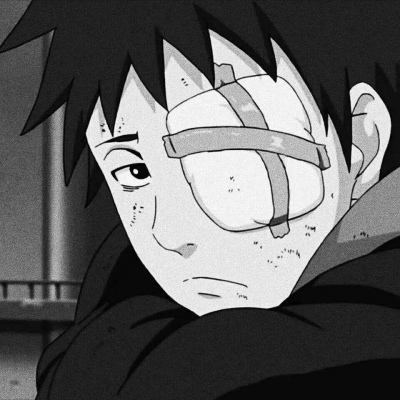 丧气伤感风格的微信黑白动漫男生头像