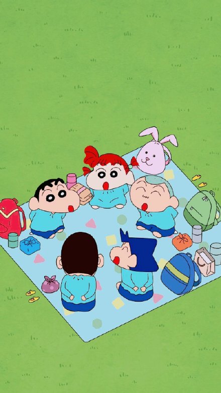 令人羡慕的蜡笔小新聊天背景图