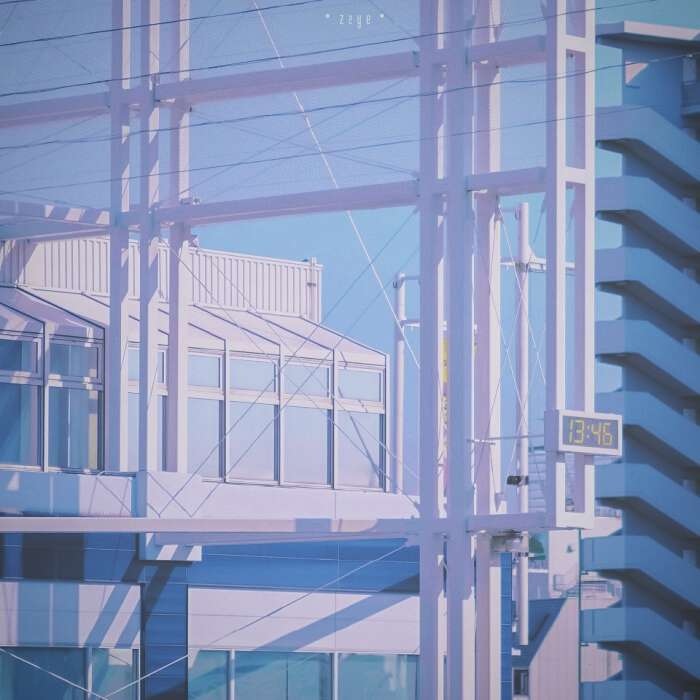 微信蓝色调朋友圈配图