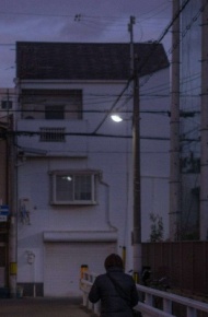 暗色系街景唯美背景图