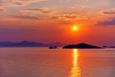 最美日落风景微信背景图