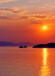 最美日落风景微信背景图