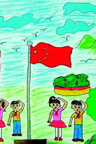 国庆节图片儿童画简笔画微信素材图片