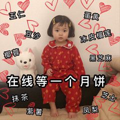 月饼相关萌娃熊猫头的微信表情包