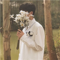 清新帅气花和男生都让人爱男生微信头像