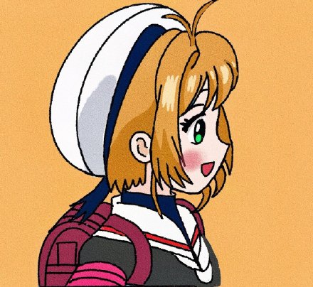 手绘百变小樱情侣微信头像