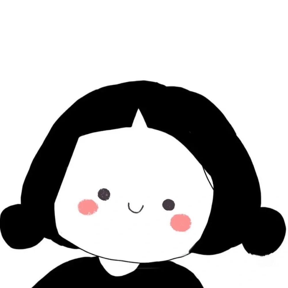 手绘可爱圆鼓鼓女生微信头像