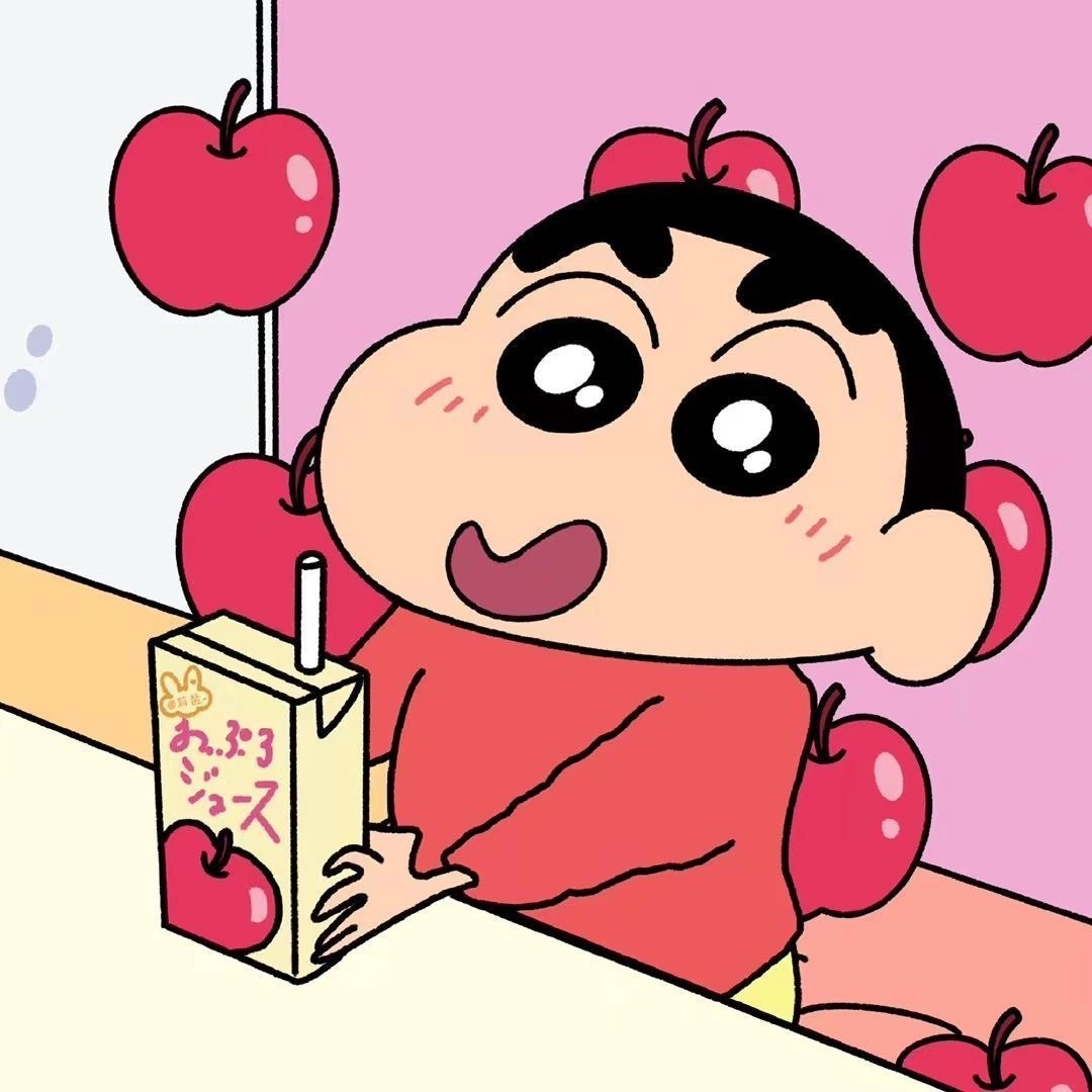 手绘蜡笔小新情侣微信头像