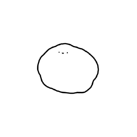 搞怪手绘可爱的黑白微信头像