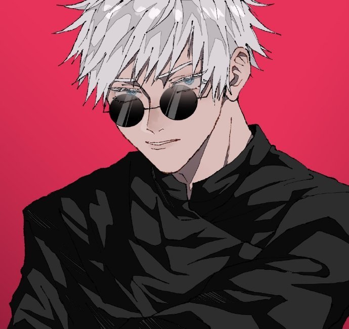 手绘超帅五条悟微信头像