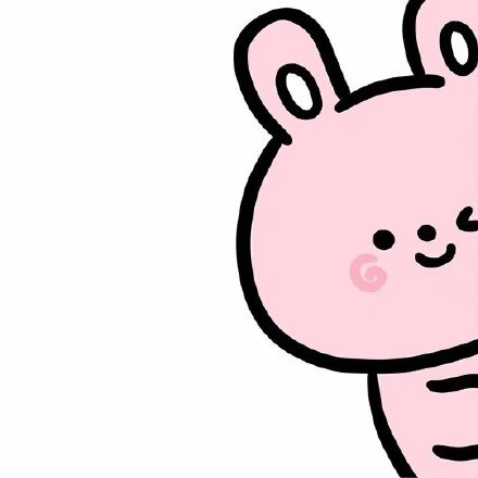 手绘可爱小动物向人打招呼可爱微信头像