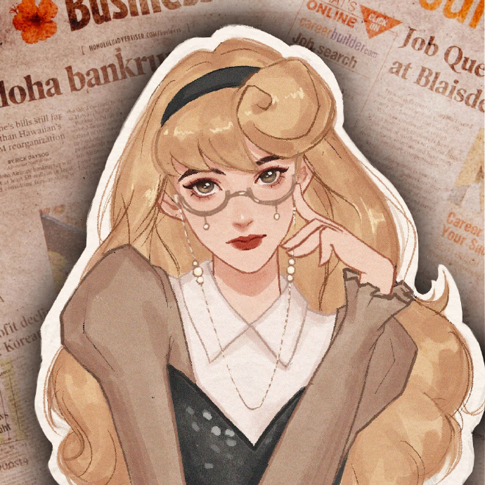 酷酷的迪士尼公主手绘微信头像