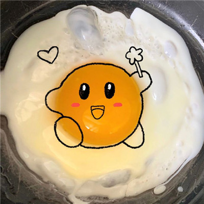 可爱的煎蛋头像