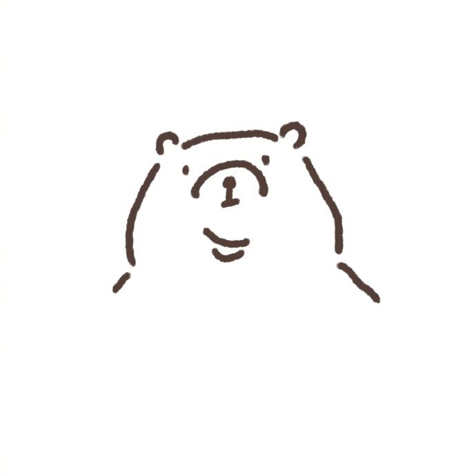 手绘简约小动物微信头像