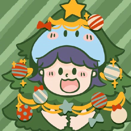 手绘圣诞可爱微信头像