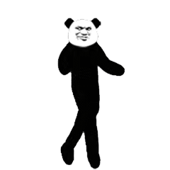 超沙雕的熊猫脸大长腿微信表情包