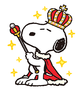 穿着王袍的史努比微信头像