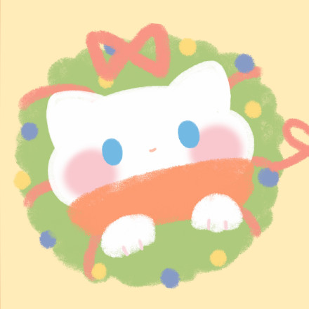 手绘可爱圣诞卡通情侣微信头像