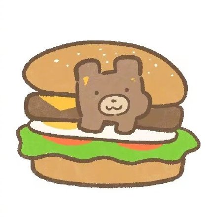 食物上的小熊脸可爱微信头像