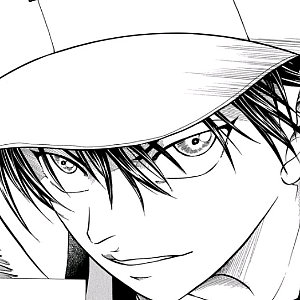 《网球王子》越前龙马黑白微信头像