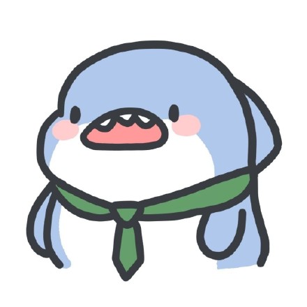 卡通小鲨鱼情侣微信头像