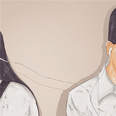 最新卡通情侣同框聊天背景图