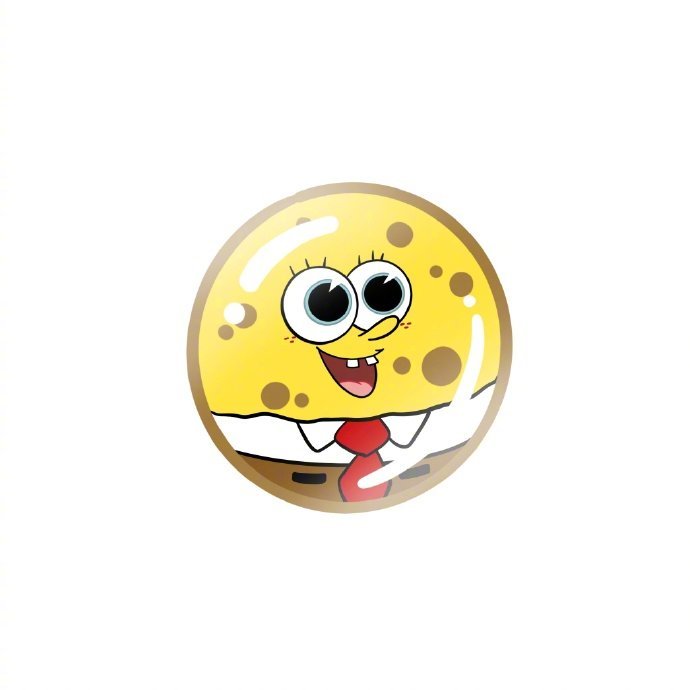 圆圆的可爱海绵宝宝微信头像