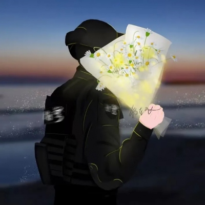 小清新简约手绘情侣微信头像