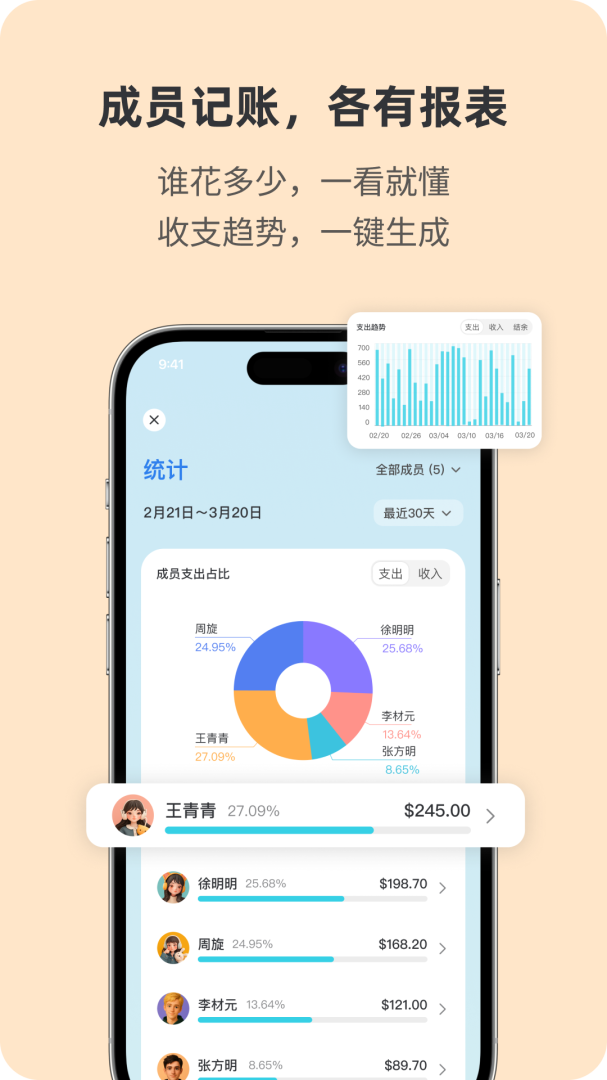 百事AA记账