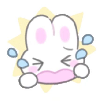 手绘呆萌兔微信头像