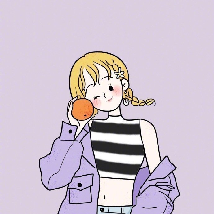 插画版可爱萌萌哒的萝莉微信头像