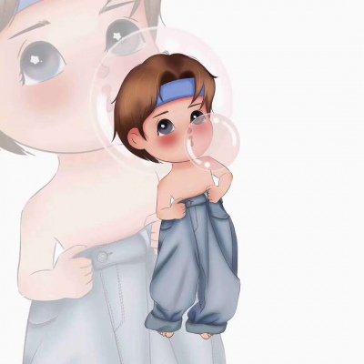 热门可爱呆萌一对情侣微信头像