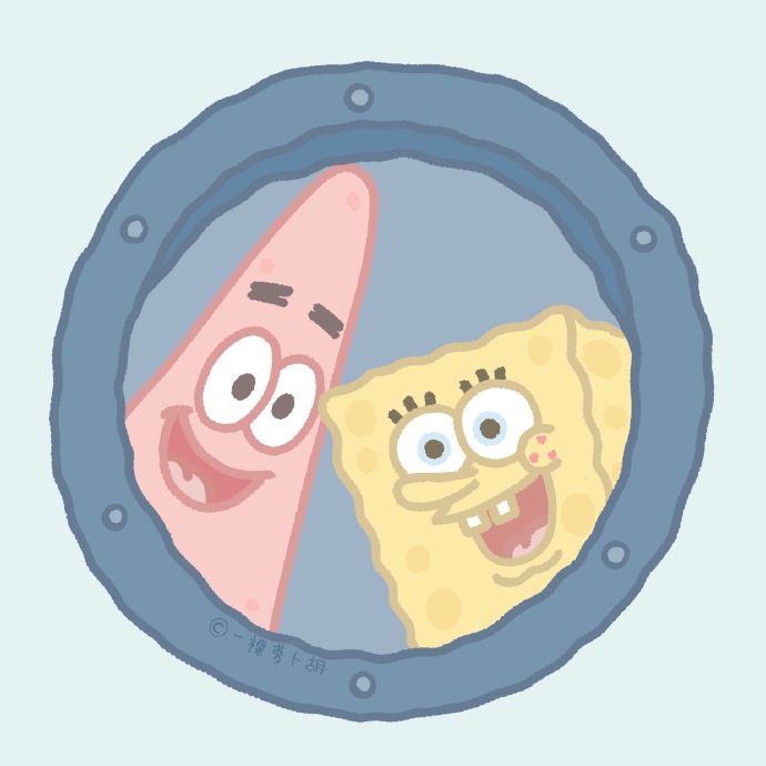海绵宝宝x派大星手绘卡通微信头像