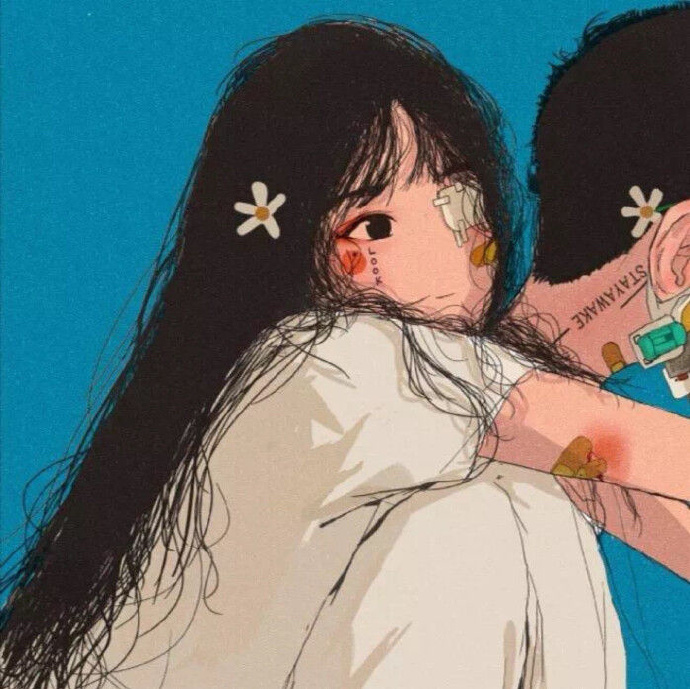 抽象夸张个性情侣微信头像